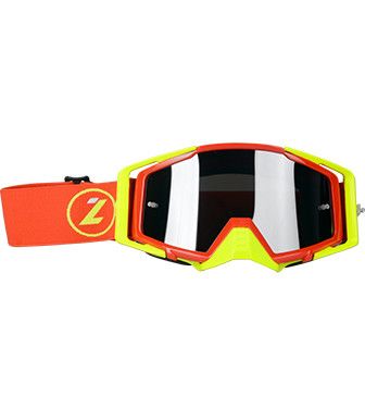 Мотоочки LAZER Goggle Race Style Red Yellow - Mirror Silver Lens