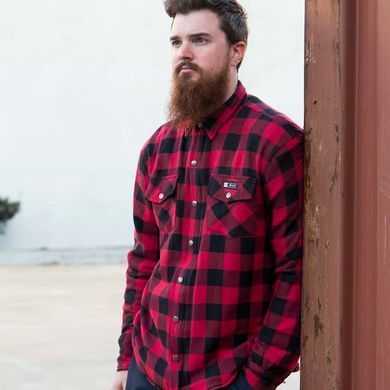Мотосорочка Merlin AXE ZIP UP 100% KEVLAR RED LARGE