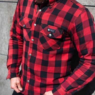 Мотосорочка Merlin AXE ZIP UP 100% KEVLAR RED LARGE