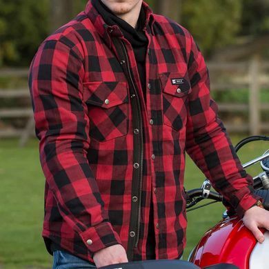 Мотосорочка Merlin AXE ZIP UP 100% KEVLAR RED LARGE