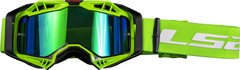 Маска кросова LS2 Aura Pro Goggle Black Hi-Vis Green with Iridium Visor
