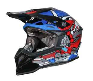 Мотошолом Just1 J39 Suppressor Red Blue Black XS