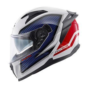 Мотошолом Kappa KV52F Kronos Gloss White Blue Red L