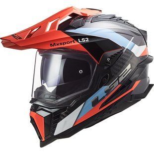 Мотошолом LS2 MX701 C Explorer Frontier Blue Fluo Orange L
