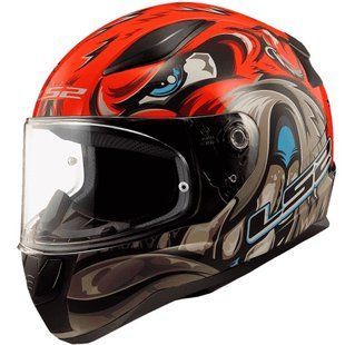Мотошолом LS2 FF353 Rapid 2 Spox Matt Hi-Vis Red Grey L