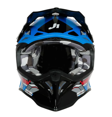 Мотошолом Just1 J39 Suppressor Red Blue Black XS