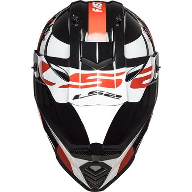 Мотошолом LS2 MX437 Fast EVO Strike Black White Red XXL