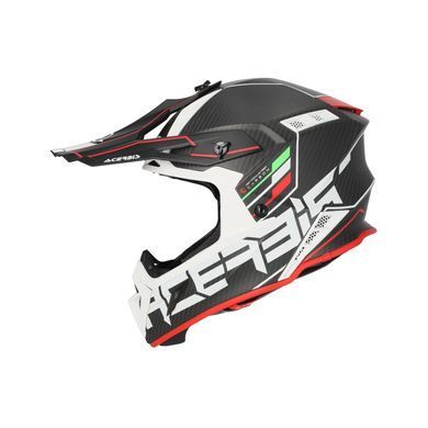 Мотошолом ACERBIS STEEL CARBON 2206 black red L