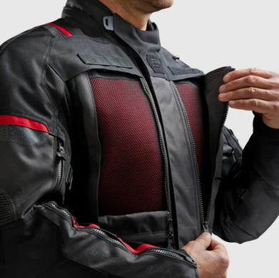 Мотокуртка REBELHORN текстиль CUBBY V black/anthracite/red XL