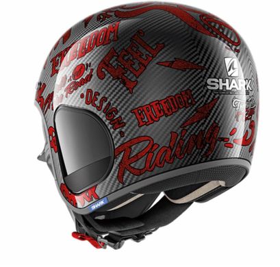 Мотошлем SHARK S-DRAK CARB FREESTYLE CUP black red M
