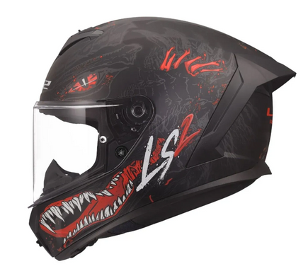 Мотошолом LS2 FF820 Rapid 3 Kaiju Black Red White S