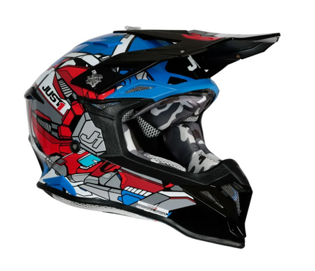 Мотошолом Just1 J39 Suppressor Red Blue Black XS