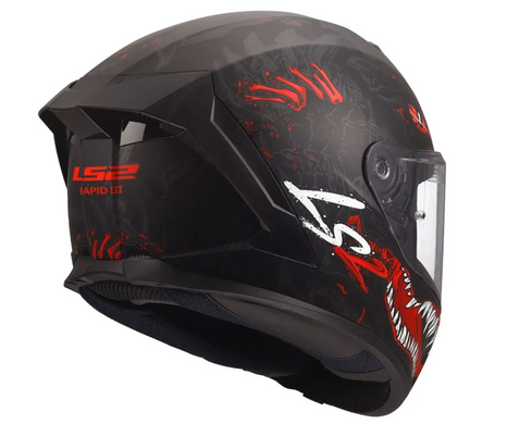 Мотошолом LS2 FF820 Rapid 3 Kaiju Black Red White S