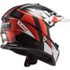 Мотошлем LS2 MX437 Fast EVO Strike Black White Red XXL