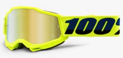 Маска кросова підліткова 100% ACCURI 2 Youth Goggle Fluo Yellow - Mirror Gold Lens, Mirror Lens