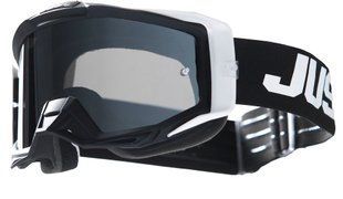 Маска кросова Just1 Goggle Iris 2.0 Logo White - Black Mirror Silver Lens