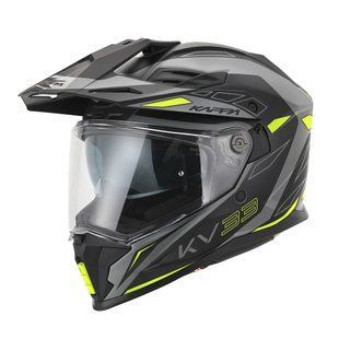 Мотошолом Kappa KV33F Wizard Matt Grey Black Yellow M