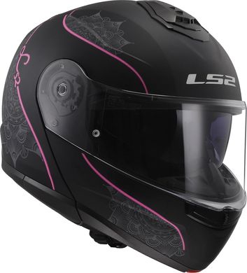 Мотошлем LS2 FF908 Strobe II Lux Matt Black Pink XXXL