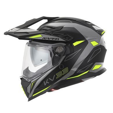 Мотошолом Kappa KV33F Wizard Matt Grey Black Yellow M