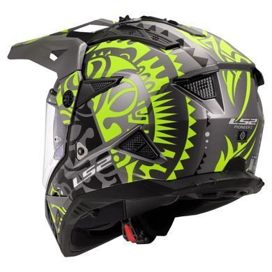 Мотошлем LS2 MX702 Pioneer 2 Rangi Hi-Vis Yellow L