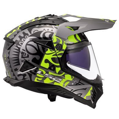 Мотошлем LS2 MX702 Pioneer 2 Rangi Hi-Vis Yellow L