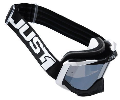 Маска кроссовая Just1 Goggle Iris 2.0 Logo White - Black Mirror Silver Lens