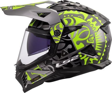 Мотошлем LS2 MX702 Pioneer 2 Rangi Hi-Vis Yellow L