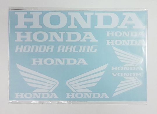 Наклейка лист Honda под оригинал біла