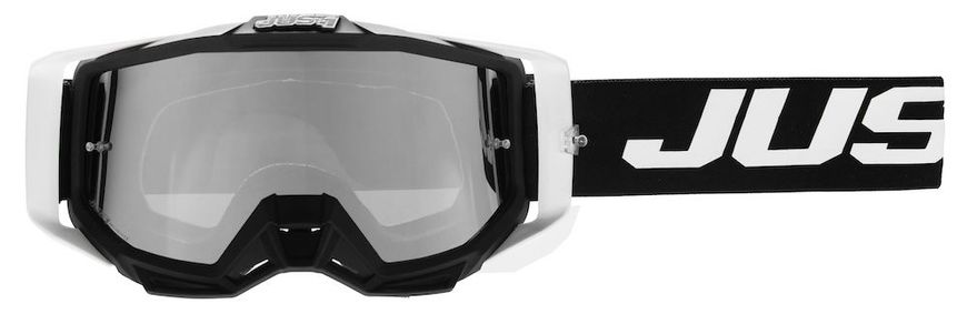 Маска кросова Just1 Goggle Iris 2.0 Logo White - Black Mirror Silver Lens