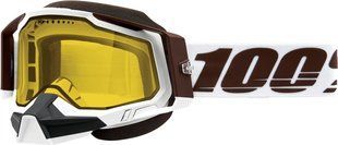 Маска кросова 100% RACECRAFT 2 Snowmobile Goggle Snowbird Dual Yellow Lens