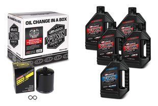 Комплект для заміни оливи Maxima V-TWIN SPORTSTER Oil Change Kit - Synthetic Black, 20w-50