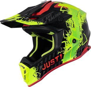 Мотошолом Just1 J38 Mask Fluo Yellow Red Black L
