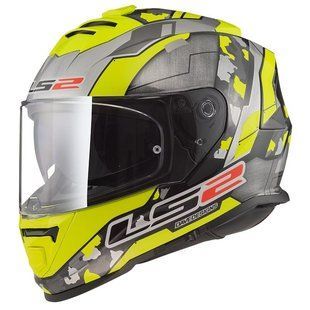 Мотошолом LS2 FF800 Storm 2 Cyborg Hi-Vis Yellow Grey S