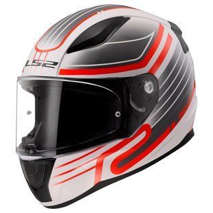 Мотошолом LS2 FF353 Rapid 2 Circuit White Red L