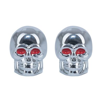 Ковпачки на ніпель Oxford Skull Valve Caps Silver