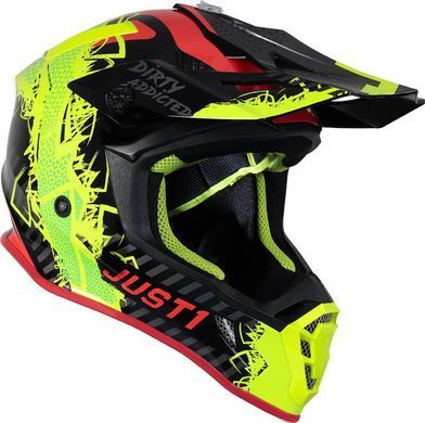 Мотошолом Just1 J38 Mask Fluo Yellow Red Black L