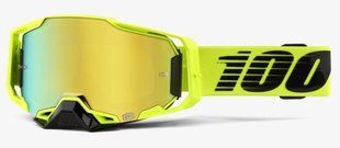 Маска кросова 100% ARMEGA Goggle Nuclear Citrus - Gold Mirror Lens, Mirror Lens