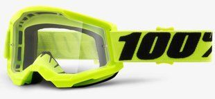 Маска кросова 100% STRATA 2 Goggle Fluo Yellow - Clear Lens, Clear Lens