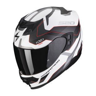 Мотошлем SCORPION EXO-520 EVO AIR ELAN Matt White Silver Red S
