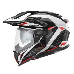 Мотошолом Kappa KV33F Wizard Gloss White Black Red M