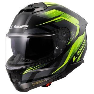Мотошолом LS2 FF808 Stream 2 Fury Black Hi-Vis Yellow XL