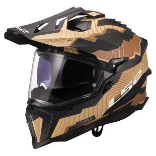 Мотошолом LS2 MX701 Explorer C Trick Brown Sand XXL