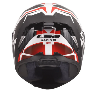 Мотошолом LS2 FF820 Rapid 3 Xtrem White Black Red S