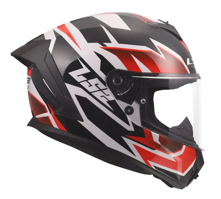 Мотошолом LS2 FF820 Rapid 3 Xtrem White Black Red S