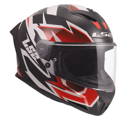 Мотошолом LS2 FF820 Rapid 3 Xtrem White Black Red S