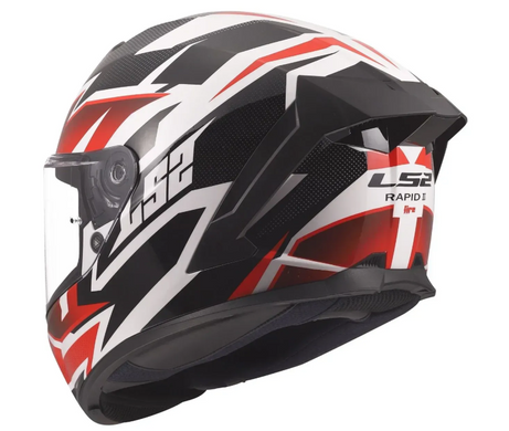 Мотошолом LS2 FF820 Rapid 3 Xtrem White Black Red S