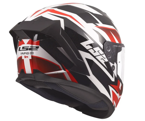 Мотошолом LS2 FF820 Rapid 3 Xtrem White Black Red S