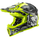 Мотошлем LS2 MX437 Fast EVO Crusher Black Hi-Vis Yellow L