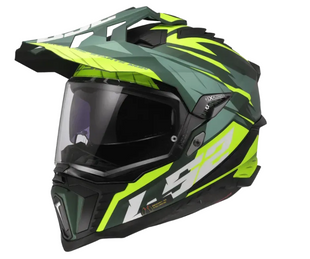 Мотошолом LS2 MX701 Explorer Spire Green Hi-Viz Yellow S