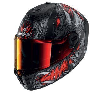 Мотошолом Shark Spartan RS Shaytan Mat Black Red Grey M